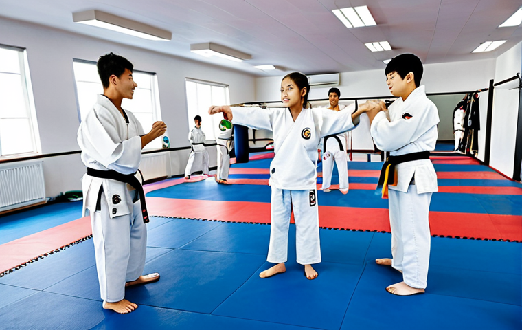 태권도 커뮤니티 가입 이점 - Community Training Session**
"A group of Taekwondo practitioners of various ages and skill levels t...