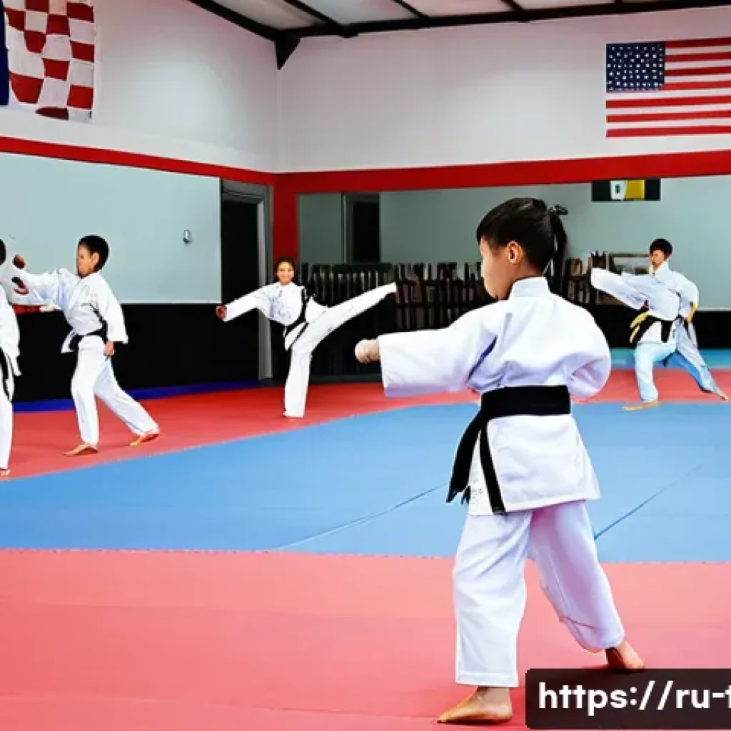 태권도 단체 훈련 아이디어 - **Dynamic Taekwondo Training: Overcoming Routine with Fun and Games**
A vibrant, high-energy sce...